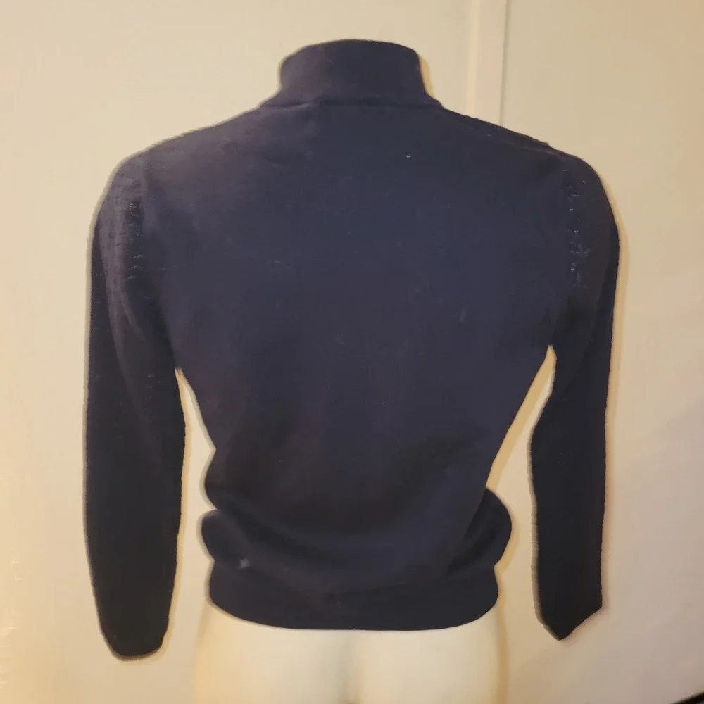 Royal Troon Glenmuir Navy Zip Neck Golf Sweater‎ unisex S designer luxury tennis